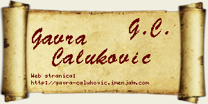 Gavra Čaluković vizit kartica